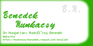 benedek munkacsy business card